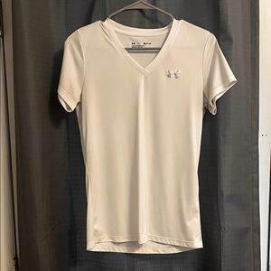 Under Armour Women's Short Sleeve V-Neck Tee - White